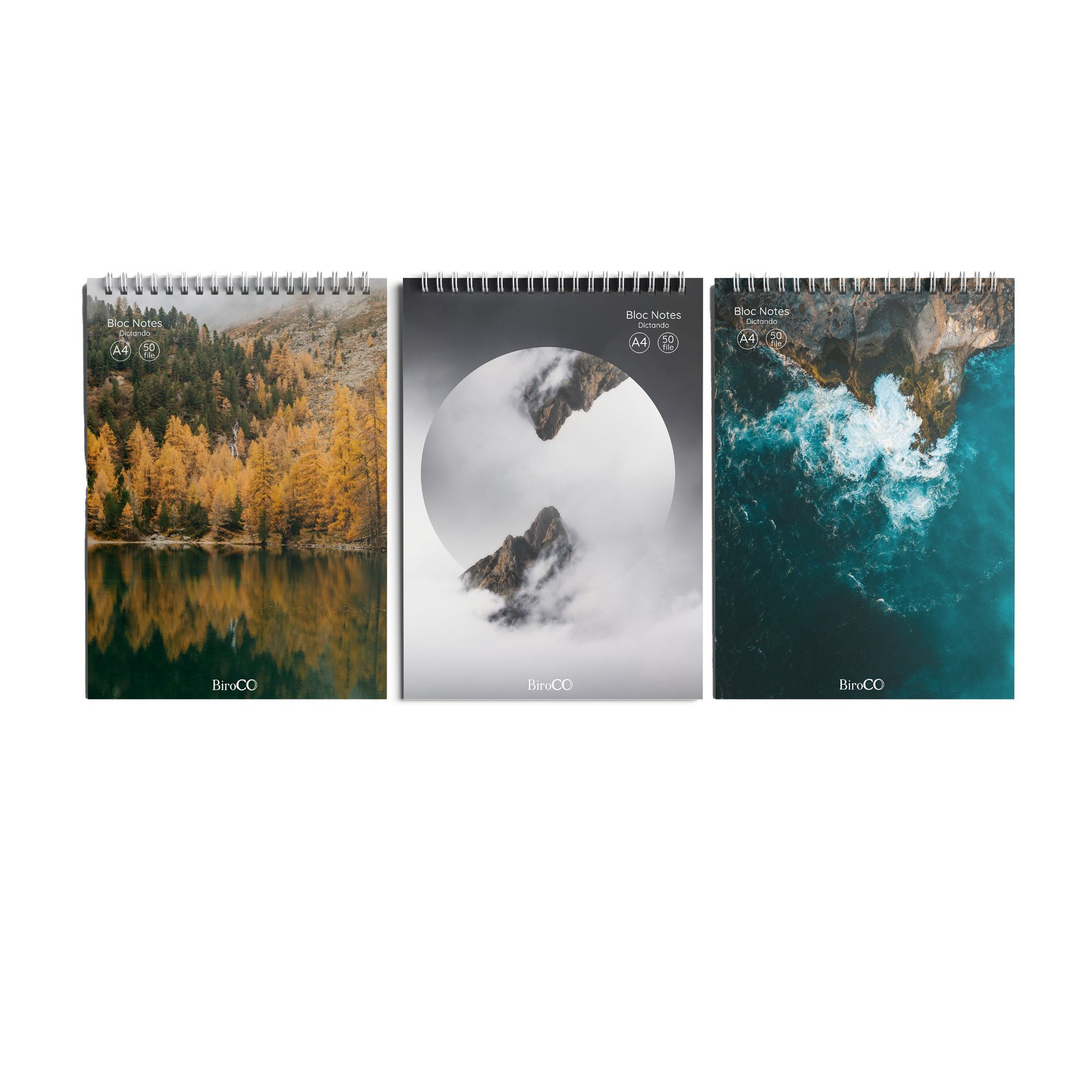 Carnetel dictando BiroCO, format A4, 50 file hartie 60 g/mp, cu spirala - imagine 5